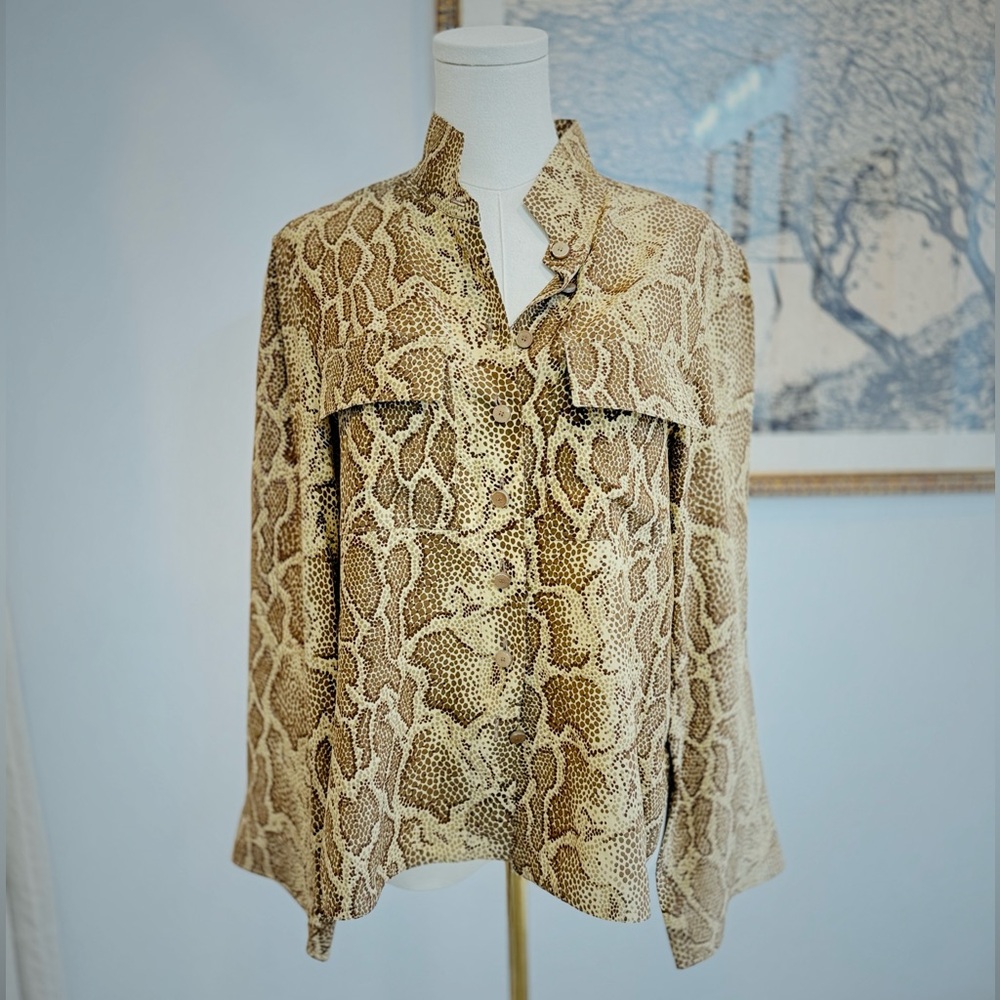 ✨ CHLOE spring summer 2018 snake spring silk blouse - Picture 3 of 4